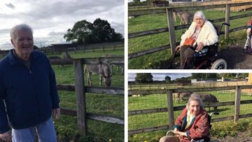 Wakefield care home Residents visit donkey sanctuary